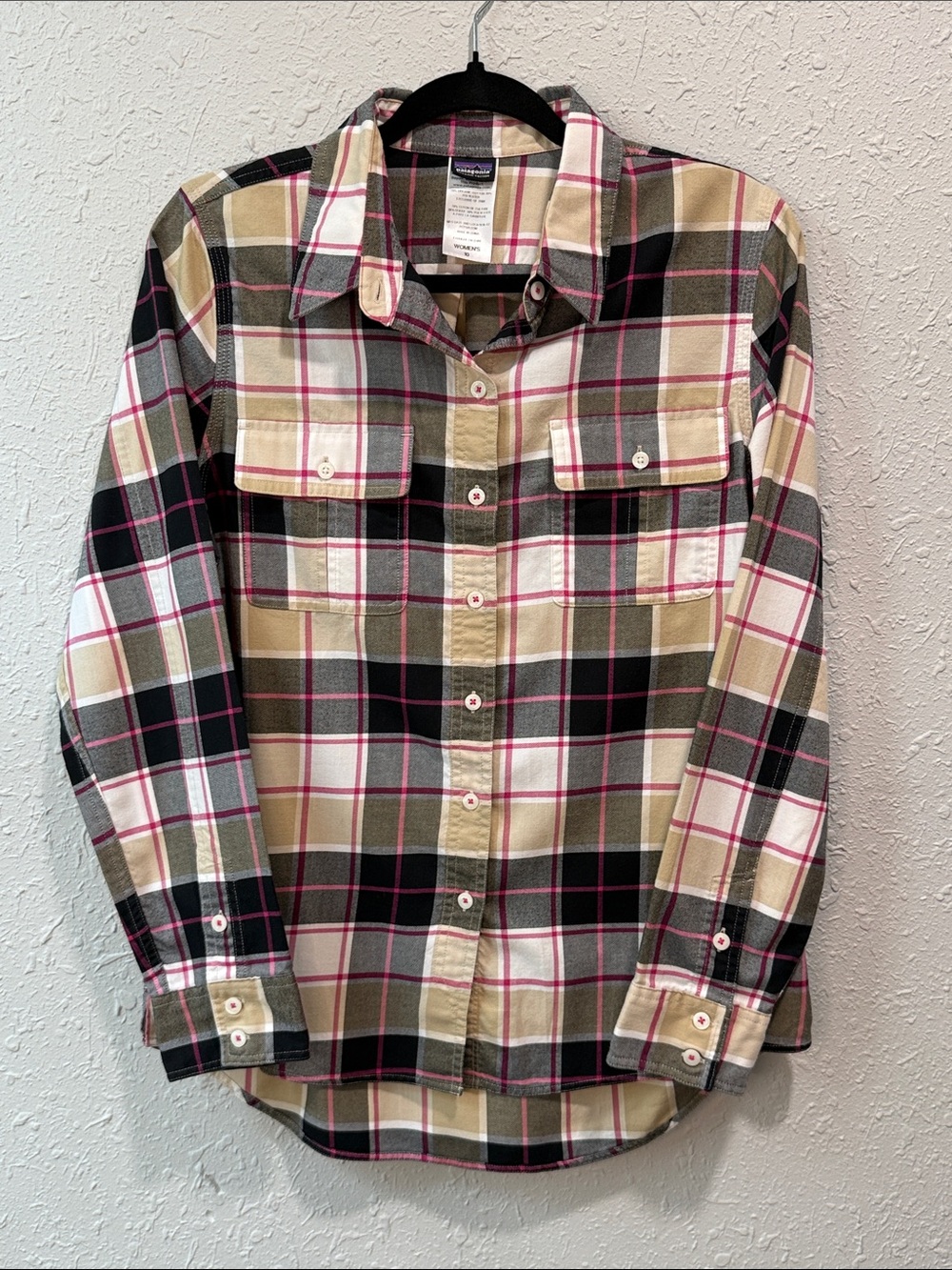 Patagonia Organic Cotton‎ Plaid Button Down Long Sleeve Women’s Shirt Sz 10